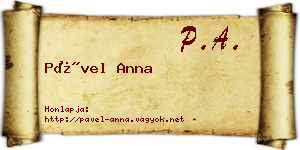 Pável Anna névjegykártya